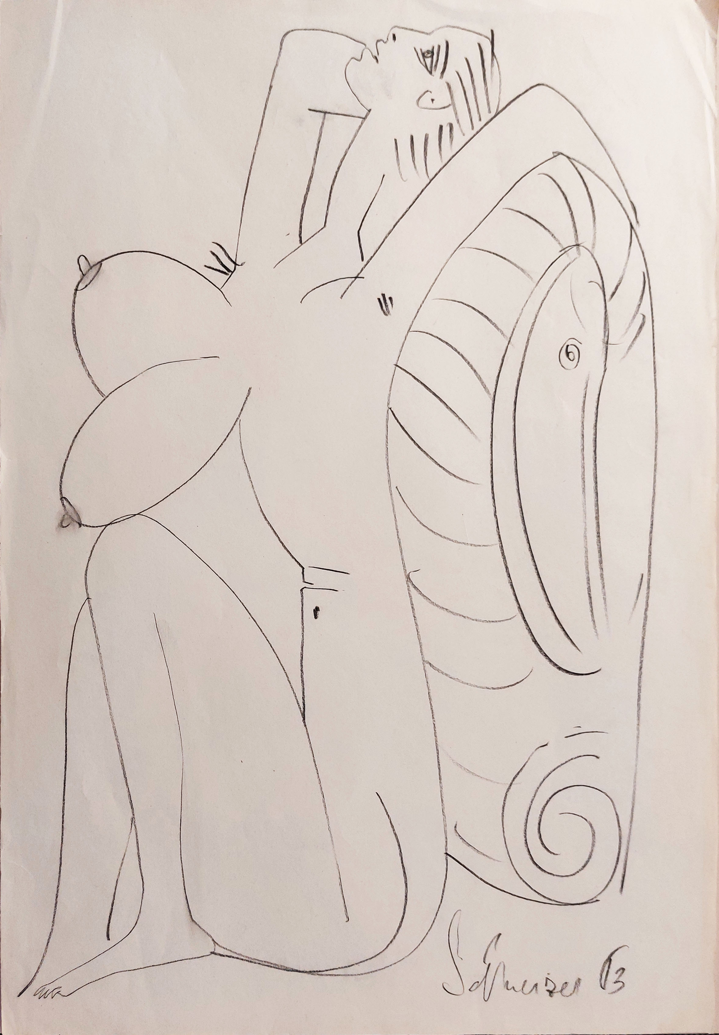 Riccardo Schweizer (1925-2004) — Nudo femminile | Aste Dolomia