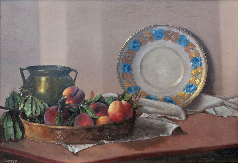 Attilio Lasta (1886-1975) — Natura morta con pesche | Aste Dolomia