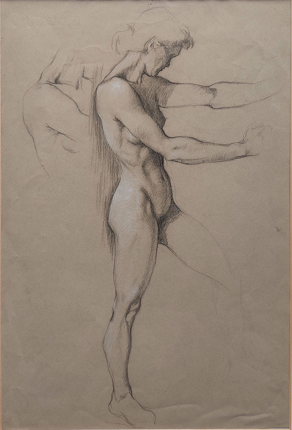 Luigi Bonazza (1877-1965) — Studio di nudo femminile in piedi | Aste Dolomia