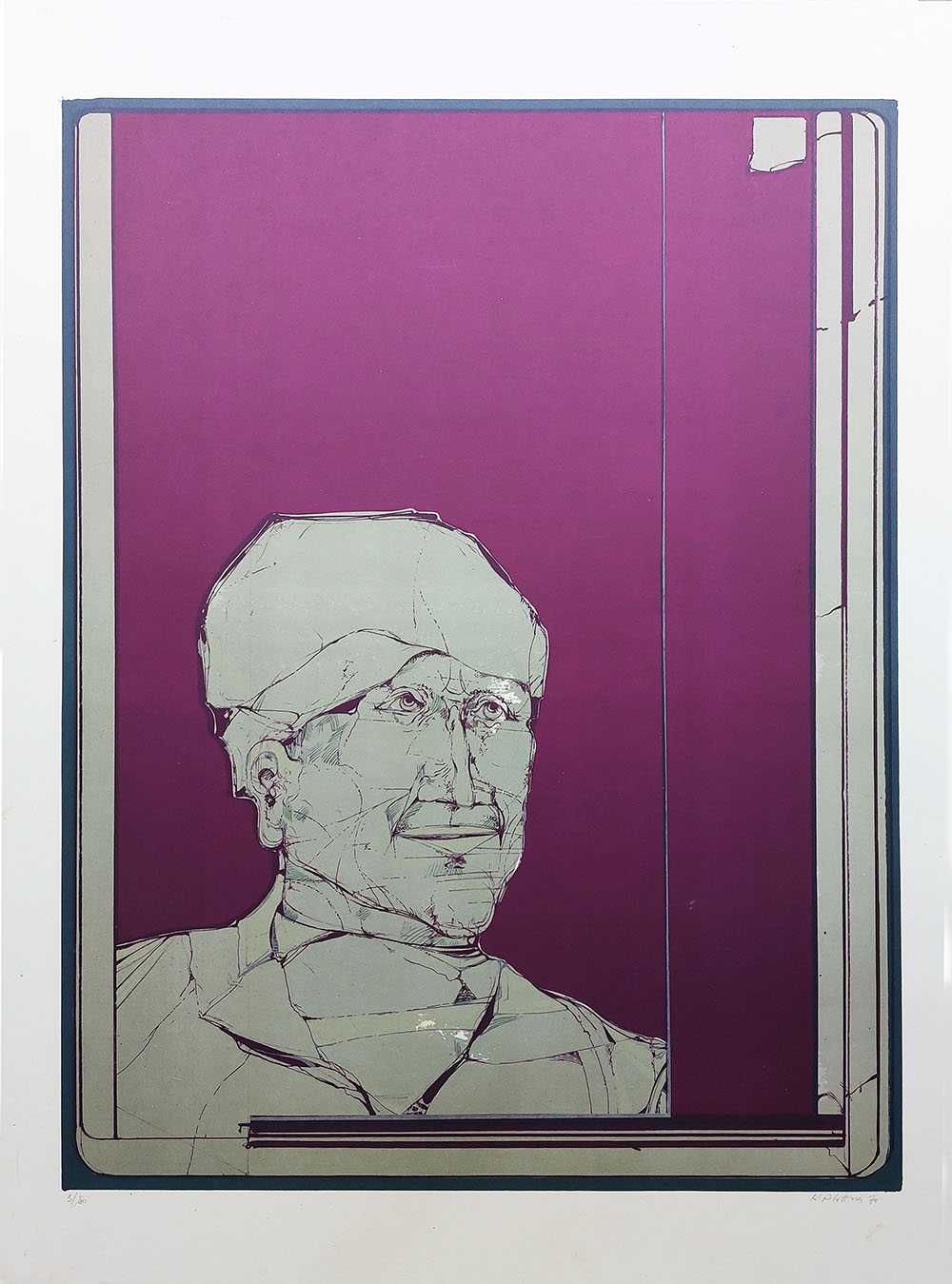 Karl Plattner (1919-1986) — Uomo alla finestra | Aste Dolomia