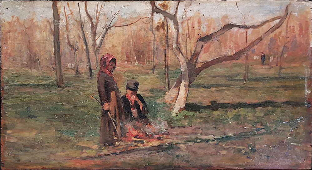 Niccolò Cannicci, Attribuito (1846-1906) — Figure entro paesaggio | Aste Dolomia