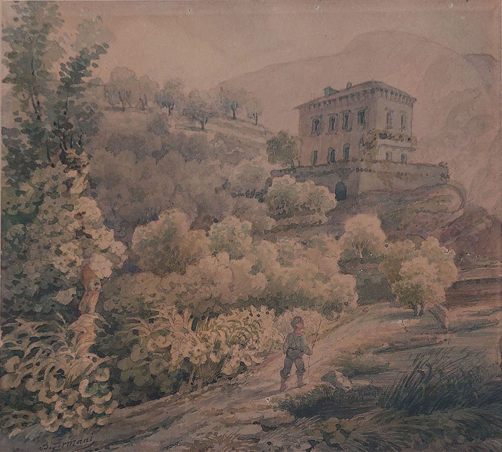 Basilio Armani (1817-1899) — Strada campestre | Aste Dolomia