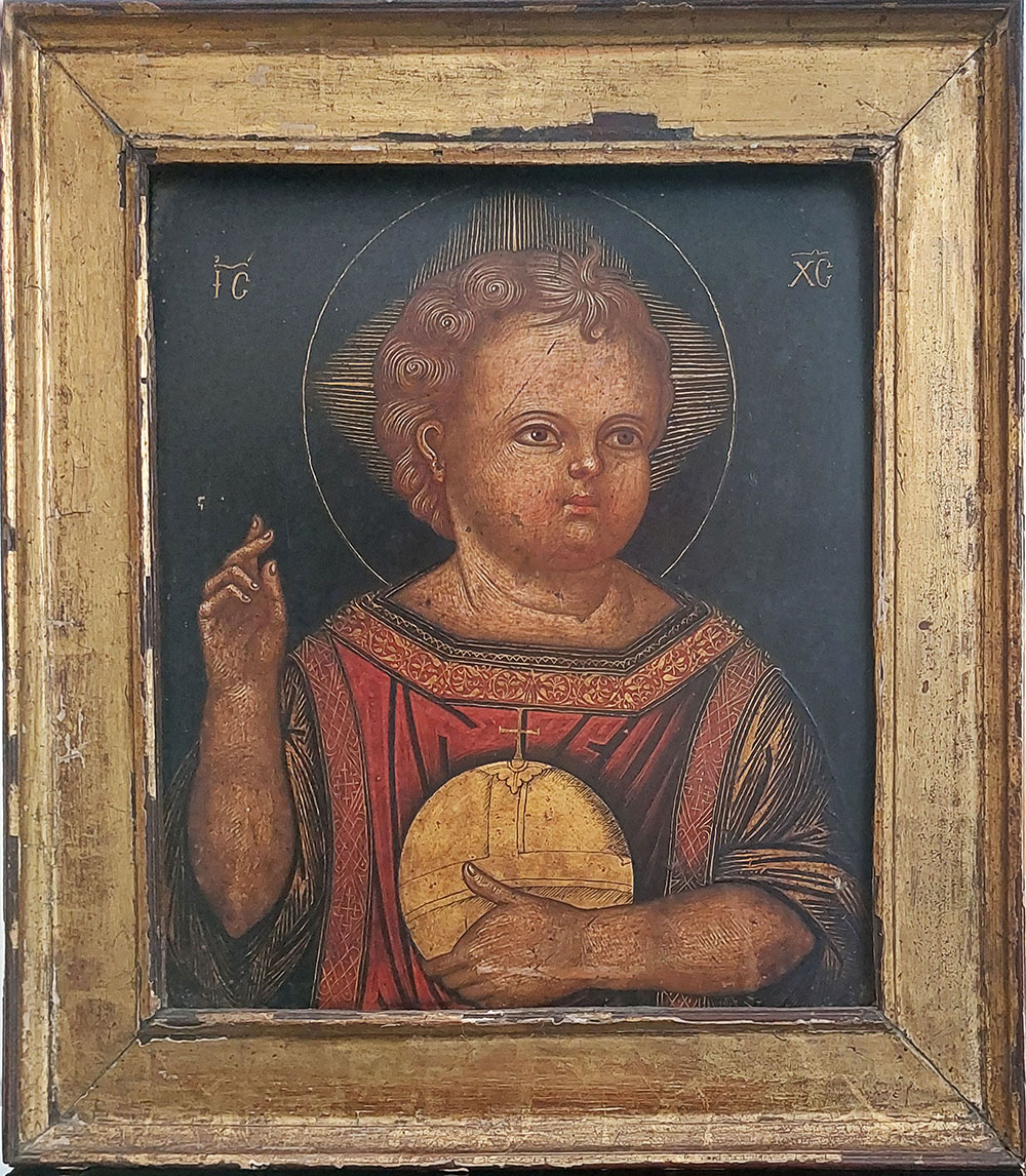 Icona veneziano-cretese — Cristo Emmanuele | Aste Dolomia