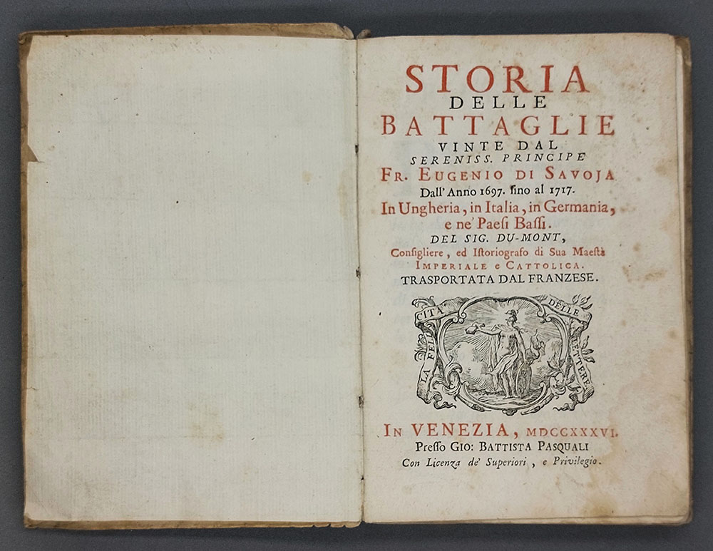 Jean du Mont — Storia delle battaglie vinte dal Serenissimo Principe Fr. Eugenio di Savoia dall’anno 1697 fino al 1717 | Aste Dolomia