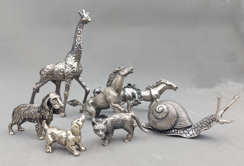 Figurine di animali in argento | Aste Dolomia