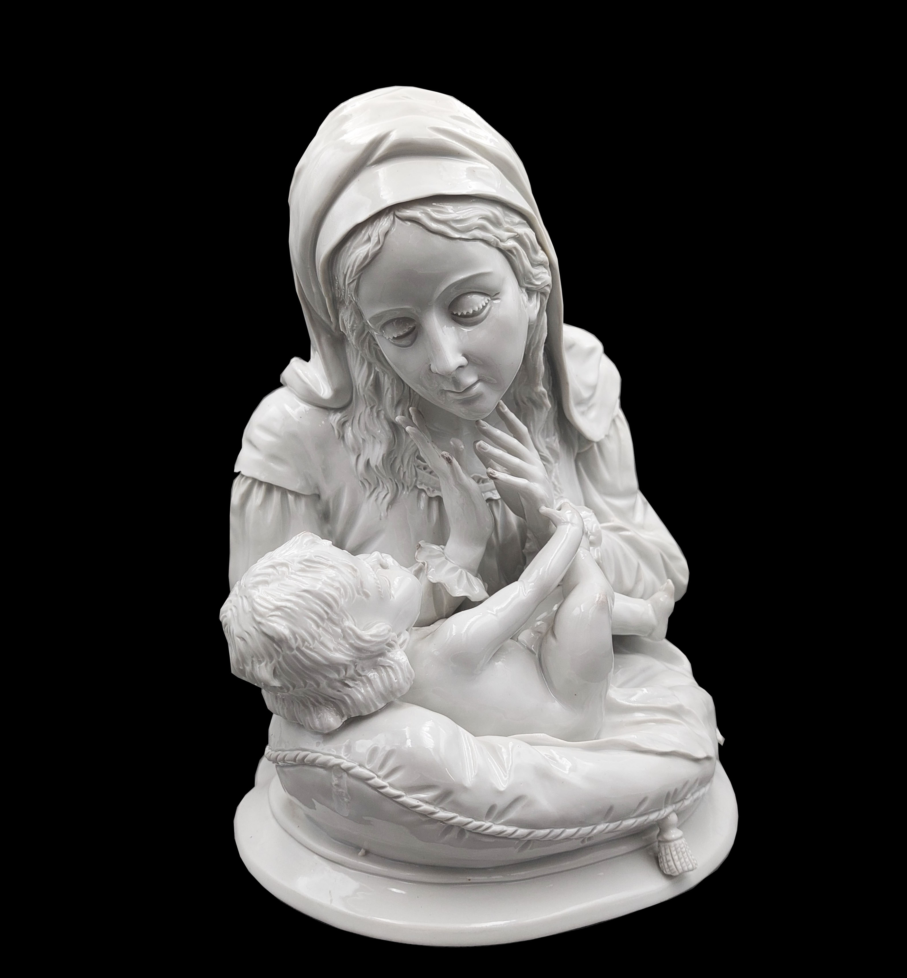 Fabbrica di Sitzendorf, inizi secolo XX — Madonna col Bambino | Aste Dolomia